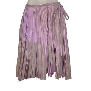 Badgley Mischka Pleated Iridescent Wrap Skirt Size 6